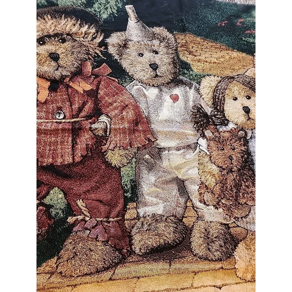 Boyds Bears Wizard of Oz Throw Blanket 50x70 Afghan Tapestry Frills Wonderful